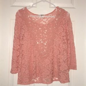 Moa Moa lacy pink tunic